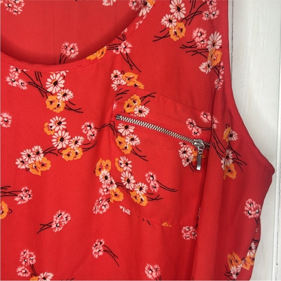 Maurices Tank Top Red Floral Size XL - Picture 3 of 6
